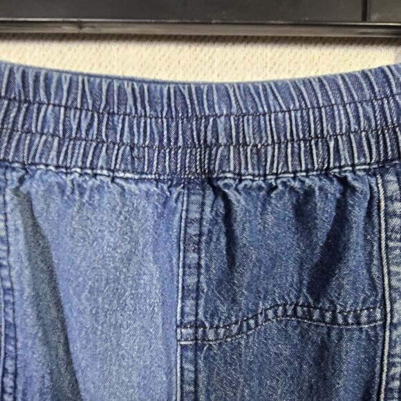 Studio West Denim Skirt Y2k 70s Large Blue Jean Cotton 34 waist - Picture 6 of 9